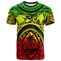 Polynesian T Shirt Guam Flag, Seal with Maui Moana Tattoo Unisex Reggae - Polynesian Pride