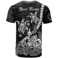 Custom New Caledonia Valentine Couple T Shirt My Sunshine Polynesia Turtle Black LT14 - Polynesian Pride