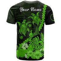Custom New Caledonia Valentine Couple T Shirt My Sunshine Polynesia Turtle Green LT14 - Polynesian Pride