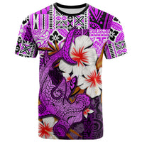Custom Hammerhead shark T Shirt Hawaii Style Purple LT6 Unisex Purple - Polynesian Pride