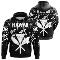 Kanaka Turtle Christmas Pattern Hoodie Helen Style White Unisex White - Polynesian Pride