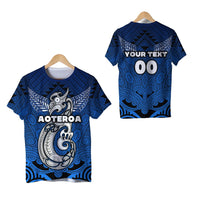 Custom Maori Aotearoa Manania T Shirt Simple Sport Style LT16 Unisex Blue - Polynesian Pride