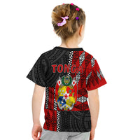 Tonga T Shirt Kid Tongan Pattern Mix Polynesian LT13 - Polynesian Pride