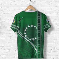 Cook Islands Rugby T Shirt Simple Style Green - Polynesian Pride