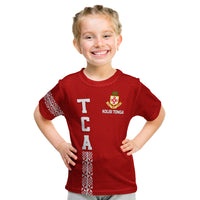 (Custom Personalised) Kolisi Tonga T Shirt Kid - Tca LT13 - Polynesian Pride