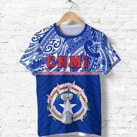 Northern Mariana Islands T Shirt Polynesian CNMI Coat of Arms LT13 Unisex Blue - Polynesian Pride