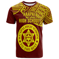 Custom Haapai High School T Shirt Maroon and Gold LT4 Unisex Art - Polynesian Pride