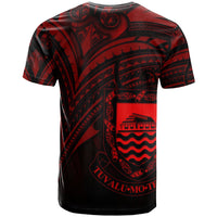 Tuvalu T Shirt Red Color Cross Style - Polynesian Pride