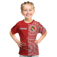 (Custom Text and Number) Tonga T Shirt Tongan Coat of Arms Ngatu Pattern LT14 - Polynesian Pride