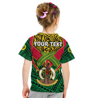 Custom Vanuatu Rugby T Shirt Coat of Arms Polynesian Pattern LT14 - Polynesian Pride