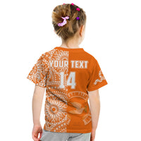(Custom Text And Number) Tailulu Tonga College T Shirt KID Class Of Year Tongan Ngatu Pattern LT14 - Polynesian Pride