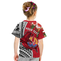 (Custom Personalised) Tahiti Islands T Shirt KID Polynesian Shark Mix Tropical Flowers LT14 - Polynesian Pride