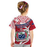 Custom Samoa T Shirt Samoan Coat of Arms With Coconut Red Style LT14 - Polynesian Pride