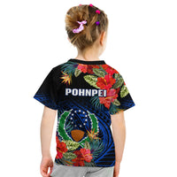Pohnpei State T Shirt KID FSM Hibiscus Flowers Mix Polynesian LT14 - Polynesian Pride