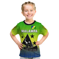(Custom Personalised) Malampa Province T Shirt KID Native Canoe Mix Vanuatu Pig Tusk Green Version LT14 - Polynesian Pride
