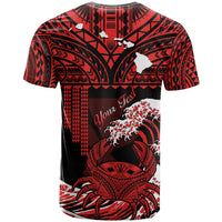 Custom Hawaii T Shirt Kakau Polynesian Crab With Waves Ver.03 LT14 - Polynesian Pride