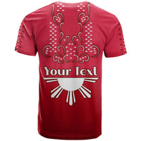 Custom Philippines T Shirt Sun Filipino Red Barong LT13 - Polynesian Pride