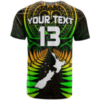 (Custom Text and Number) Aotearoa Fern T Shirt New Zealand Hei Tiki Special Style LT13 - Polynesian Pride