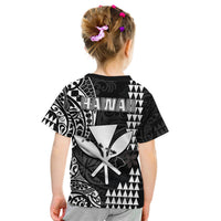 Hawaii Day Kakau T Shirt KID Proud To Be Hawaiian Black King Kamehameha and Kanaka Maoli LT13 - Polynesian Pride