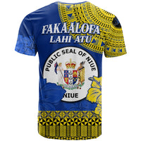 Niue Hiapo T Shirt Rock of Polynesia Tapa Niuean Crab Happy Day LT13 - Polynesian Pride