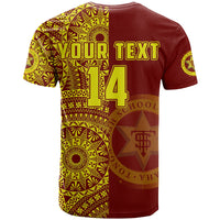 (Custom Text and Number) Tonga High School T Shirt Class of Year Tongan Ngatu Pattern LT14 - Polynesian Pride