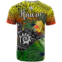 The Shaka Hawaii T Shirt Tropical Flowers Reggae Version LT13 - Polynesian Pride