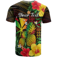 Custom Hawaii T Shirt Pineapple Mix Kakau Reggae Kanaka LT14 - Polynesian Pride