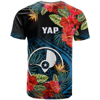 Yap State T Shirt FSM Hibiscus Flowers Mix Polynesian LT14 - Polynesian Pride