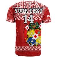 (Custom Text and Number) Tonga Rugby T Shirt Mate Maa Tonga Pacific Ngatu White LT14 - Polynesian Pride