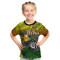 The Shaka Hawaii T Shirt KID Tropical Flowers Reggae Version LT13 - Polynesian Pride