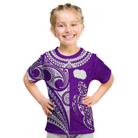 Rarotonga Cook Islands T Shirt Turtle and Map Style Purple LT13 - Polynesian Pride