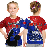 Happy Samoan Fathers Day T Shirt KID Hibiscus Mix Polynesian Pattern LT14 Youth XL Size14 - Polynesian Pride