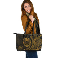 Tahiti Leather Tote - Wings Style - Polynesian Pride