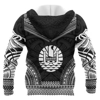 Tahiti Polynesian Chief Custom Zip up Hoodie Black Version Unisex Black - Polynesian Pride
