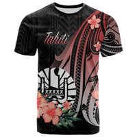 Tahiti Custom T Shirt Red Polynesian Hibiscus Pattern Style Unisex Red - Polynesian Pride