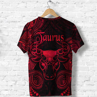 Taurus Zodiac Polynesian T Shirt Unique Style Red LT8 - Polynesian Pride