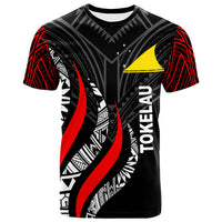 Tokelau T Shirt Tokelauan Strong Fire Pattern Red Unisex Blue - Polynesian Pride