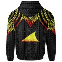 Tokelau Zip up Hoodie Polynesian Armor Style Reagge - Polynesian Pride