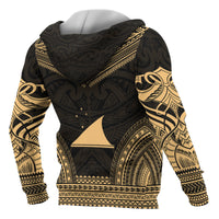 Tokelau Polynesian Chief Custom Zip up Hoodie Gold Version - Polynesian Pride