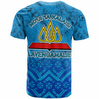 Tonga Custom T Shirt Lavengamalie College Logo With Tropical Flowers T Shirt LT10 - Polynesian Pride
