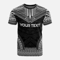 Tonga Custom T Shirt Tonga Coat of Arms Polynesian Chief Tattoo Black Version - Polynesian Pride