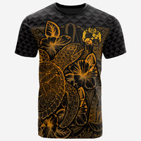 Tonga T Shirt Tonga Coat of Arms Turtle Hibiscus Gold Unisex Gold - Polynesian Pride