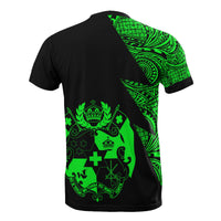 Tonga T Shirt Polynesian Pattern Green Flash Style - Polynesian Pride