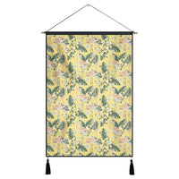 Tropical Flamingo Yellow Hanging Poster - AH Hanging Poster 43 x 65 cm Cotton And Linen - Polynesian Pride