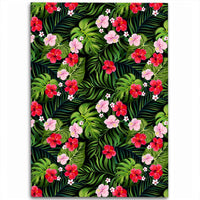 Tropical Flower Mix Area Rug - AH Luxurious - Polynesian Pride