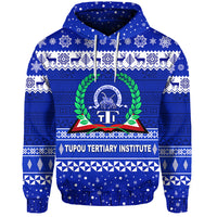 Custom Tupou Tertiary Institute Christmas Hoodie Simple Style LT8 - Polynesian Pride