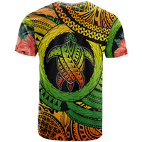 Polynesian Turtle T Shirt Circle Turtle Hibiscus Reggae LT9 - Polynesian Pride