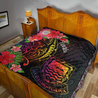 Tuvalu Premium Quilt - Tropical Hippie Style - Polynesian Pride