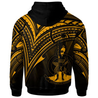 Vanuatu Zip Hoodie Gold Color Cross Style - Polynesian Pride