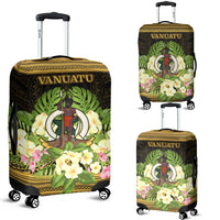 Vanuatu Luggage Covers - Polynesian Gold Patterns Collection Black - Polynesian Pride